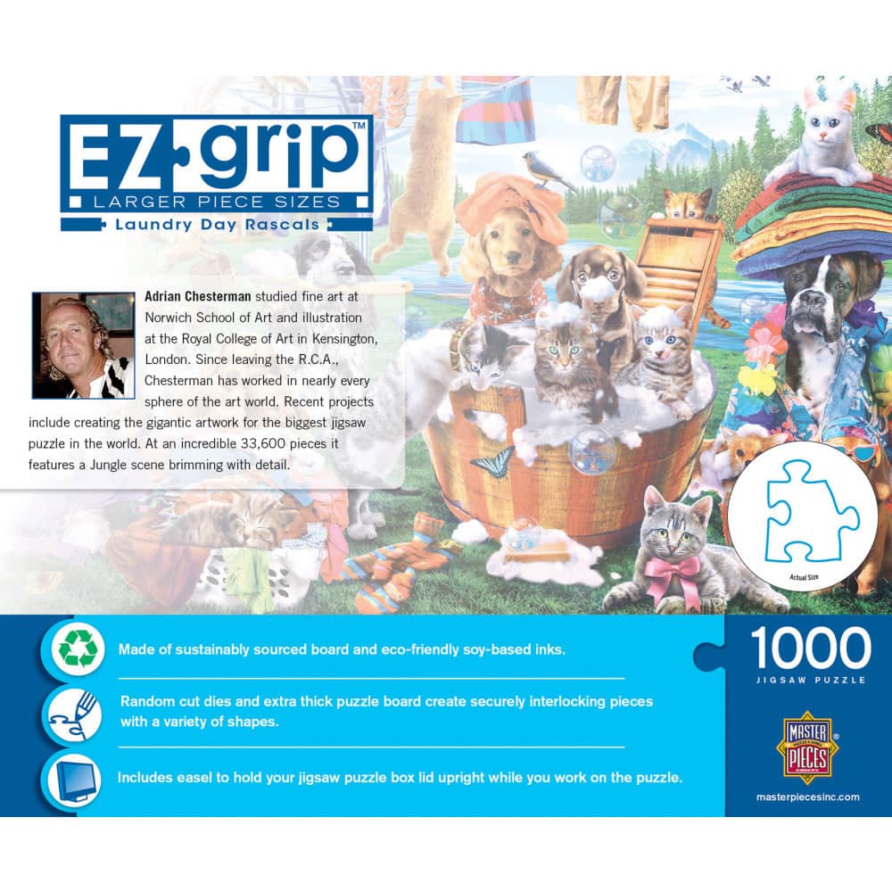 EZ Grip - Laundry Day Rascals 1000 Piece Jigsaw Puzzle