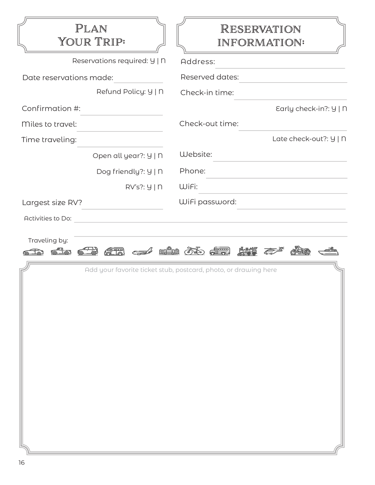 California State Parks - Adventure Planning Journal
