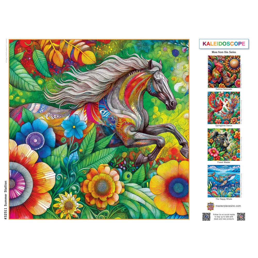 Kaleidoscope - Summer Stallion 300 Piece EZ Grip Jigsaw Puzzle