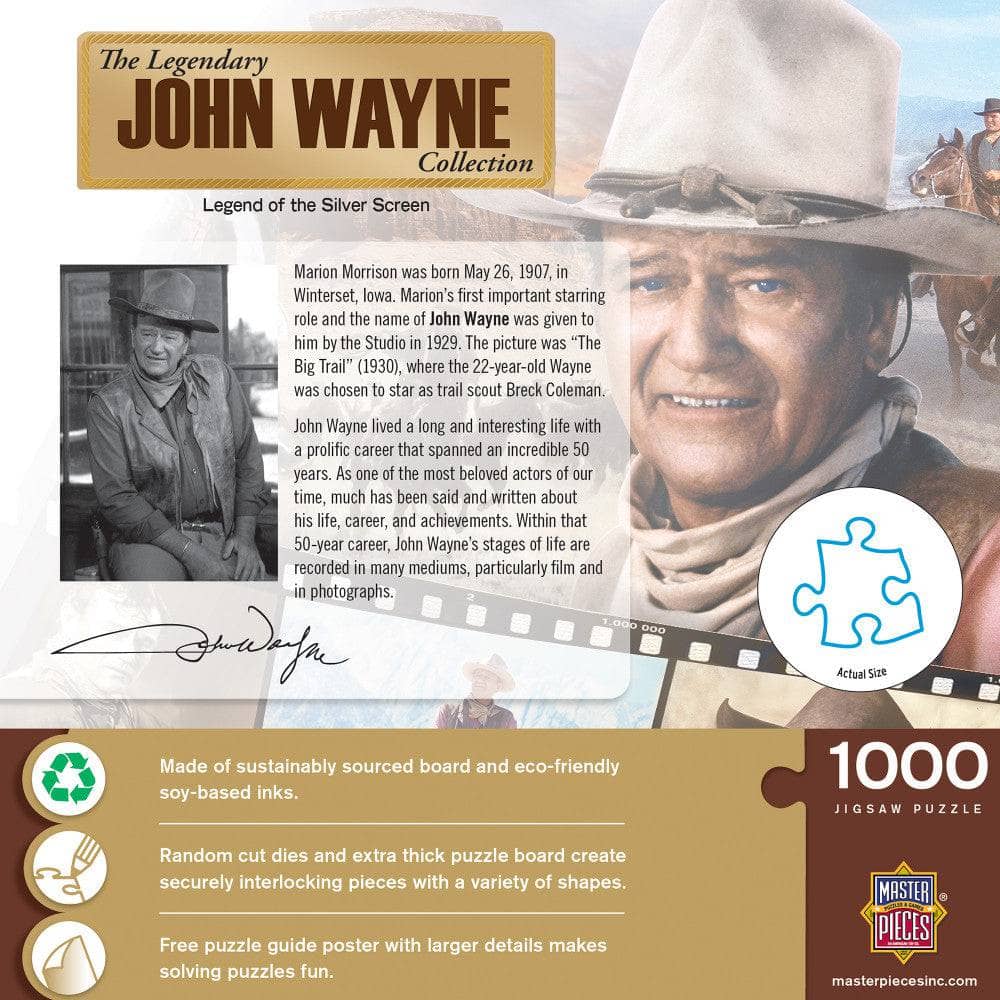 John Wayne Collection - Legend of the Silver Screen 1000 Piece Jigsaw Puzzle