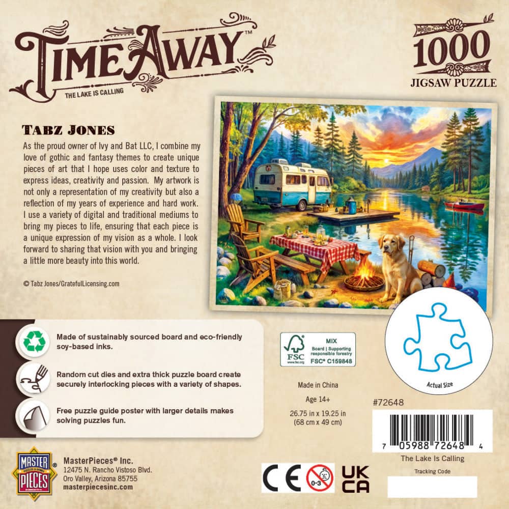 Time Away - The Lake is Calling 1000 Piece Jigsaw Puzzle