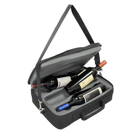 Luxury 3-Bottle Wine Carrying Bag for 750 ml Wine Bottle - 2 Colors
