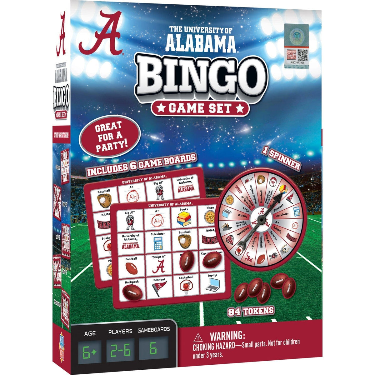 Alabama Crimson Tide NCAA Bingo Game