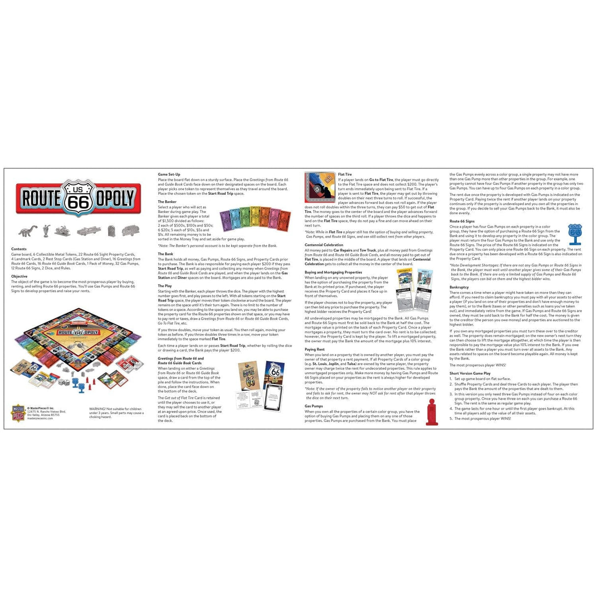 Route 66 Opoly Board Game