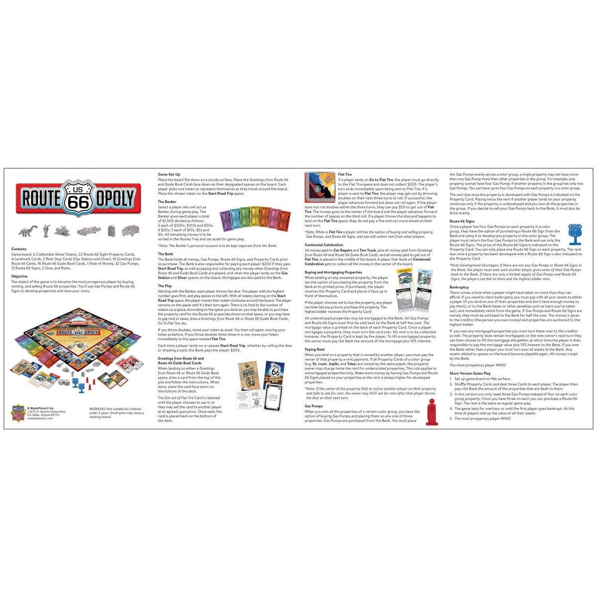 Route 66 Opoly Board Game