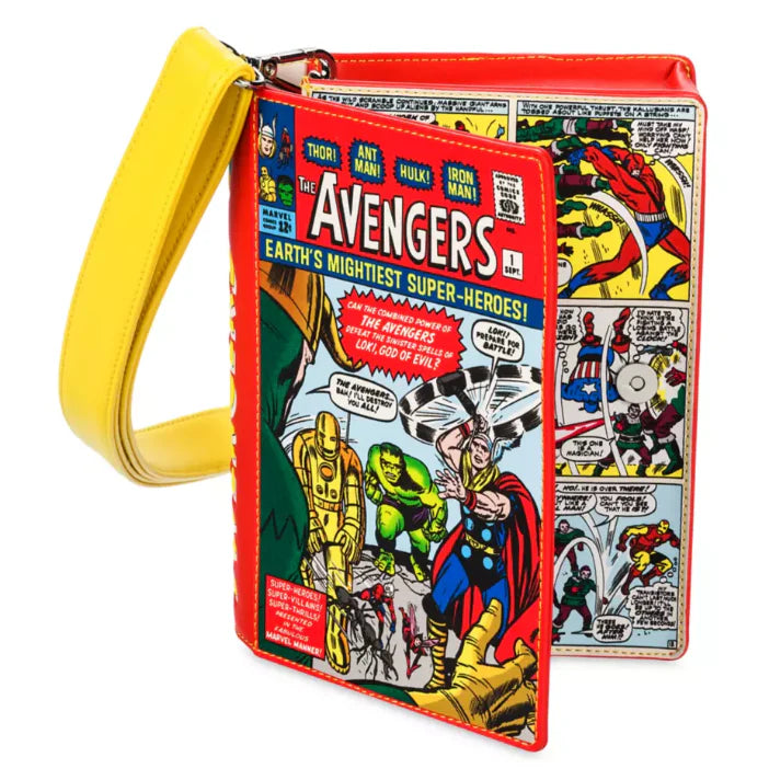Disney Parks Avengers Marvel Comic Book Loungefly Crossbody Bag Purse