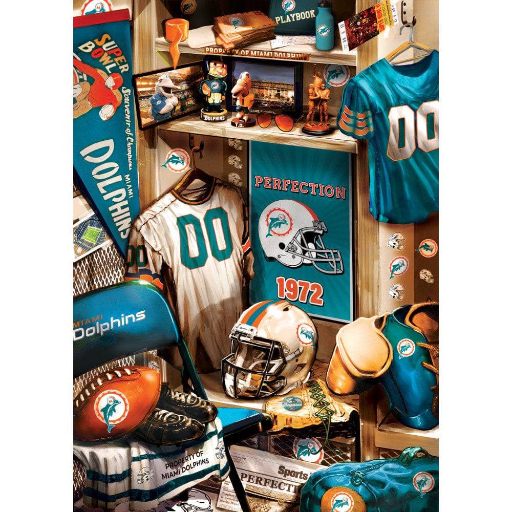 Miami Dolphins - Locker Room 500 Piece Jigsaw Puzzle