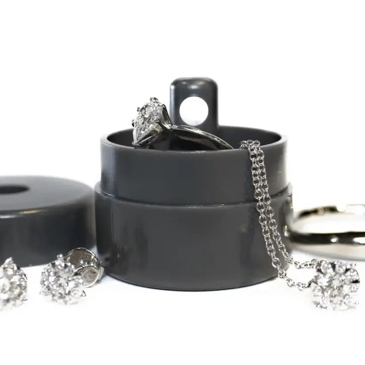 Lion Latch - Solid Colors: Traveling Jewelry Holder Storage, Pill Box Keychain Container. As Seen on Shark Tank.