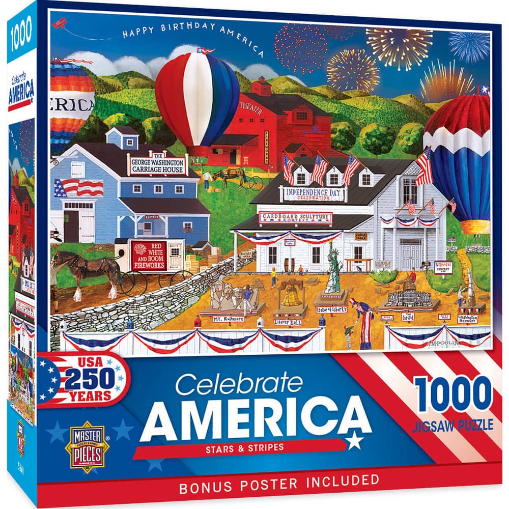 Celebrate America - Stars & Stripes 1000 Piece Jigsaw Puzzle