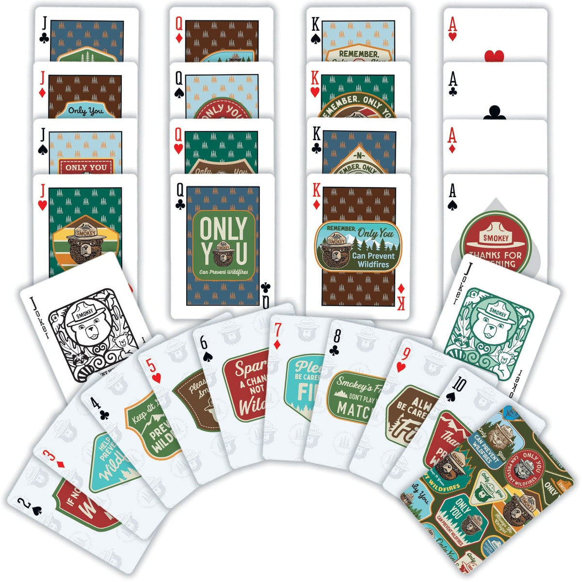 Smoky Bear Playing Cards - 54 Card Deck
