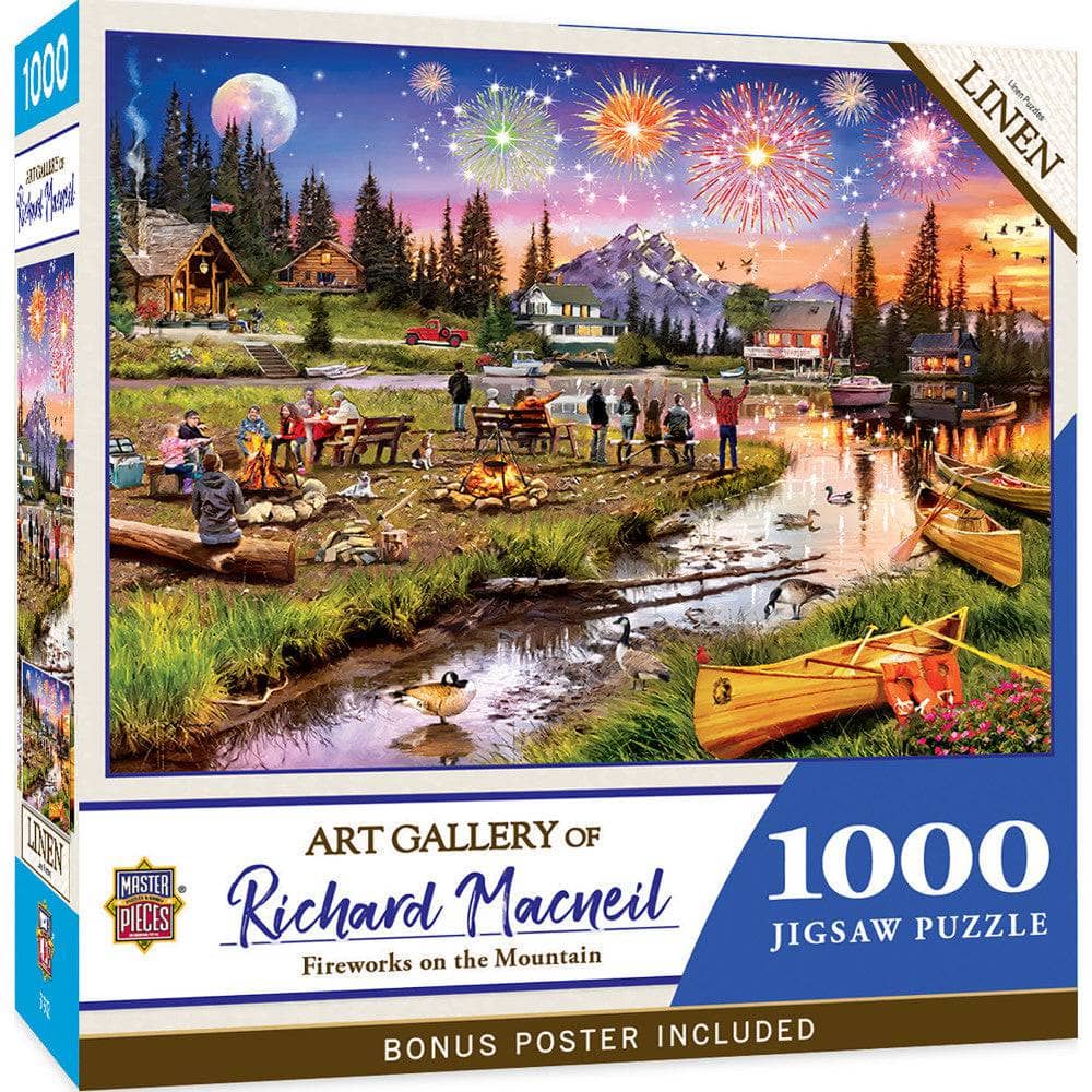 Art Gallery - Fireworks on the Mountain 1000 Piece Jigsaw Puzzle