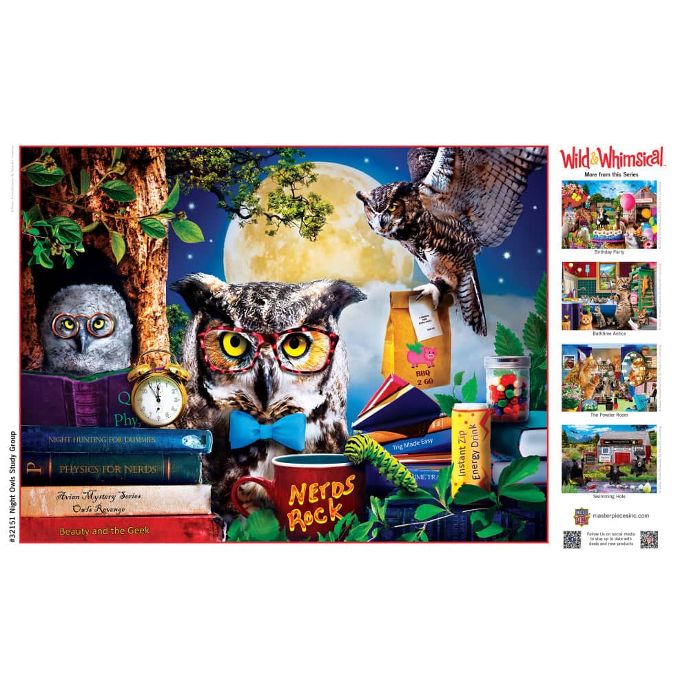 Wild & Whimsical - Night Owls Study Group 300 Piece EZ Grip Jigsaw Puzzle