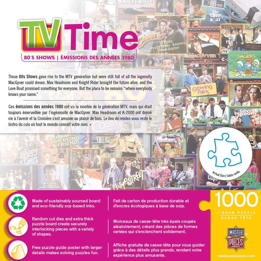 TV Time - 80's Shows 1000 Piece Jigsaw Puzzle