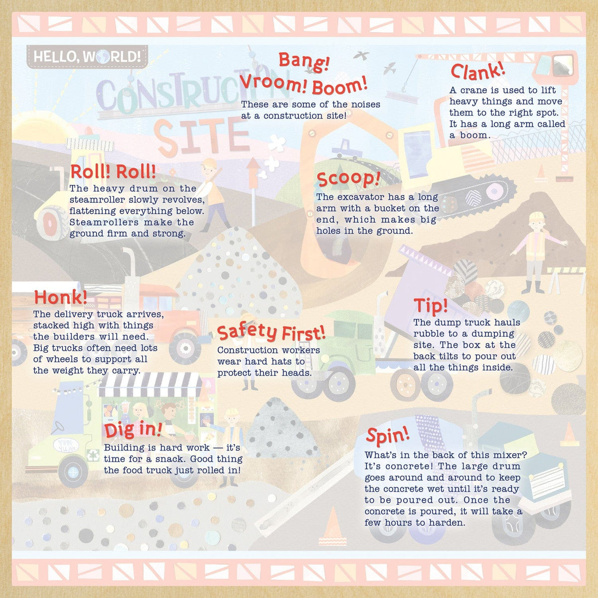 Hello, World! - Construction Site 48 Piece Wood Jigsaw Puzzle