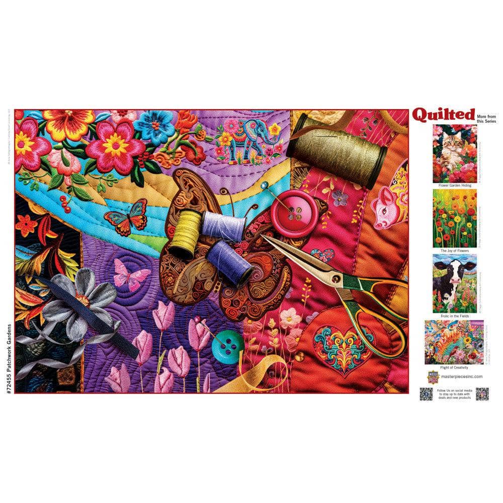 Quilted - Patchwork Gardens 1000 Piece Jigsaw Puzzle
