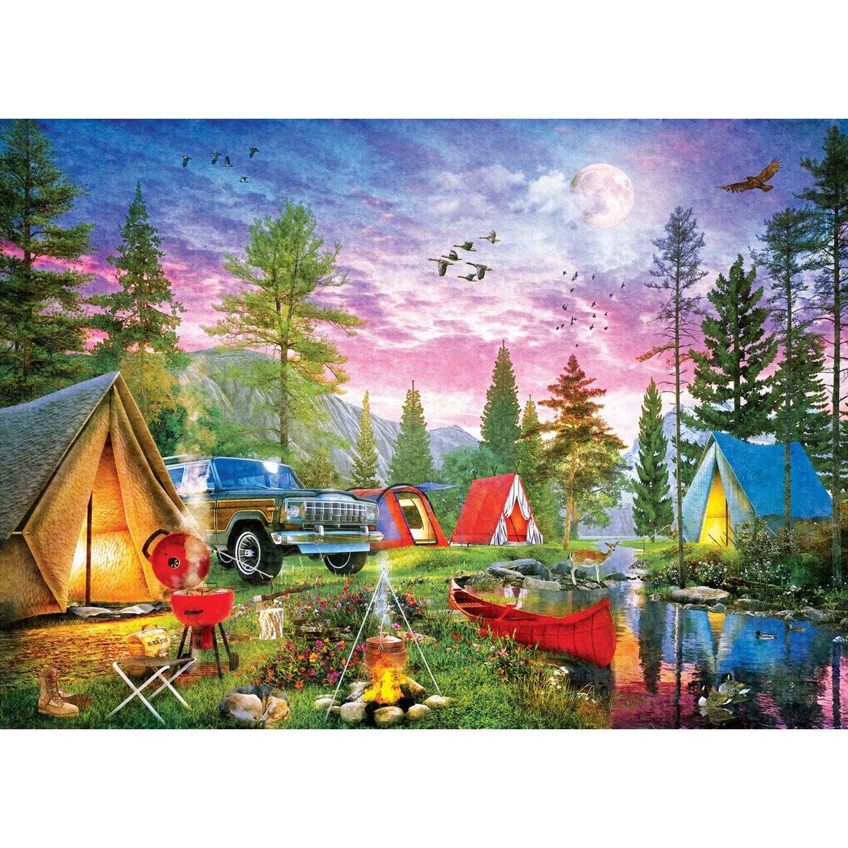 Mossy Oak - River Camp Twilight 1000 Piece Jigsaw Puzzle