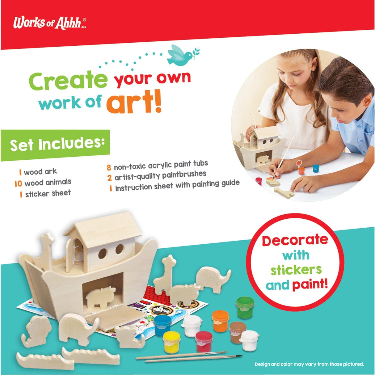 Noah's Ark Wood Craft & Paint Kit
