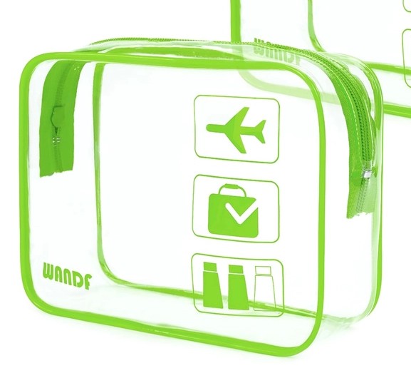 TSA Approved Clear Travel Toiletry Bag by WandF