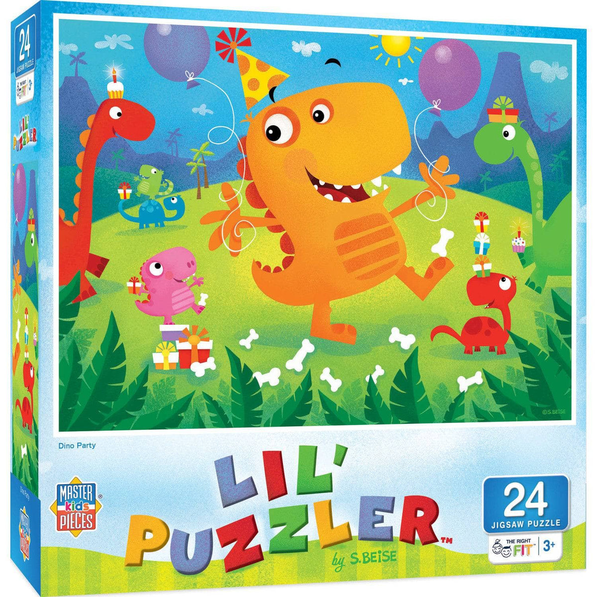 Lil Puzzler - Dino Party 24 Piece Jigsaw Puzzle