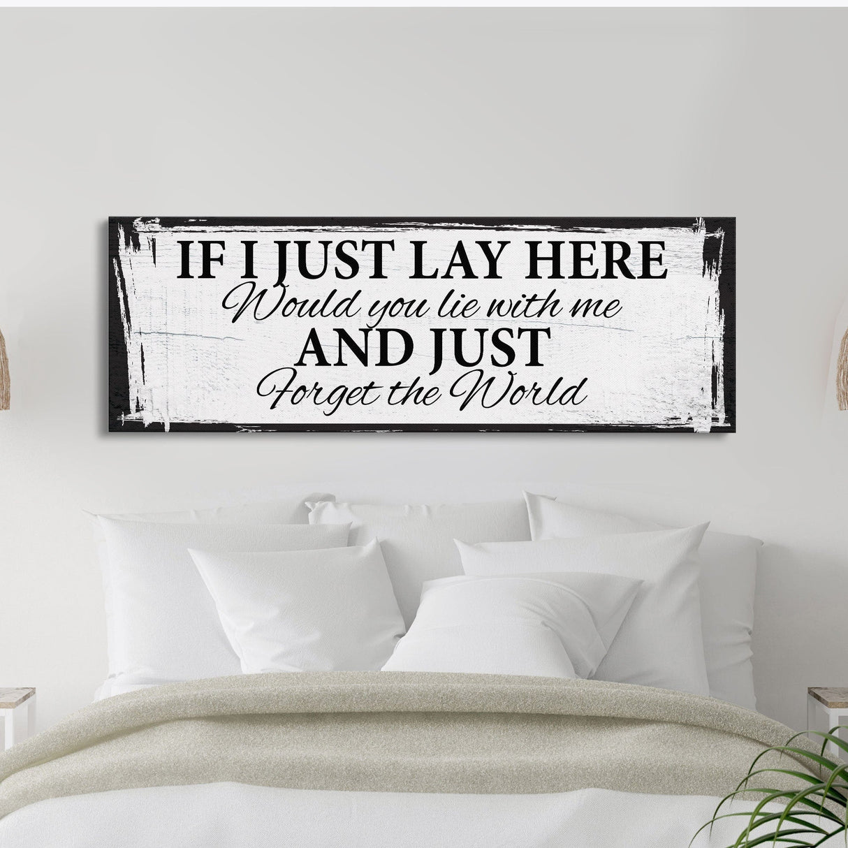 If I Lay Here Canvas Print, Bedroom Signs, Above Bed Decor, Wood Signs, Wall art - Canvas Wall Art - Bedroom Wall Decor - Above Bed Signs
