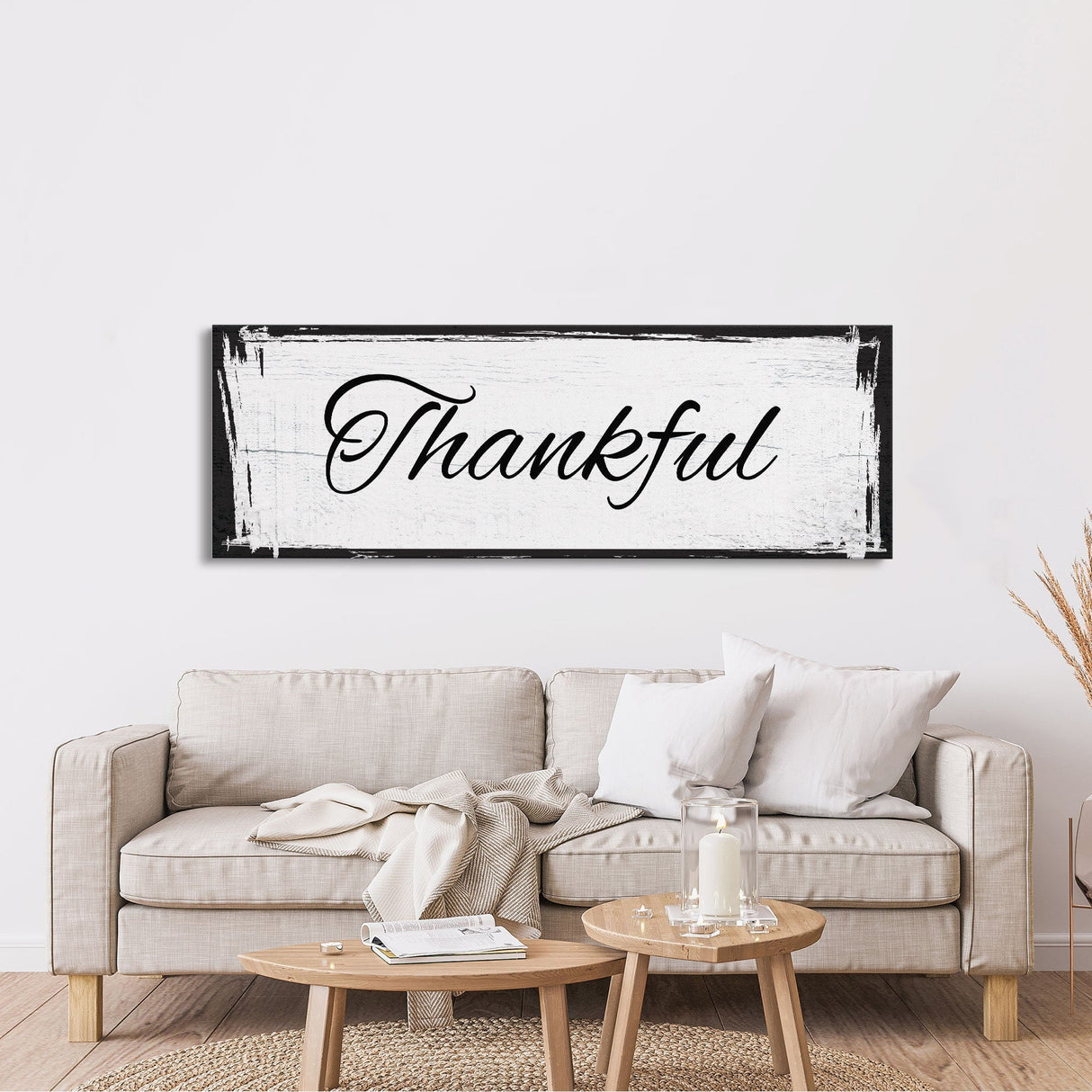 Thankful Canvas Sign, Thankful Sign on Wood, Thanksgiving Signs, Fall Signs, Thankful Wood Signs, Thanksgiving Decor, Framed Wood Signs