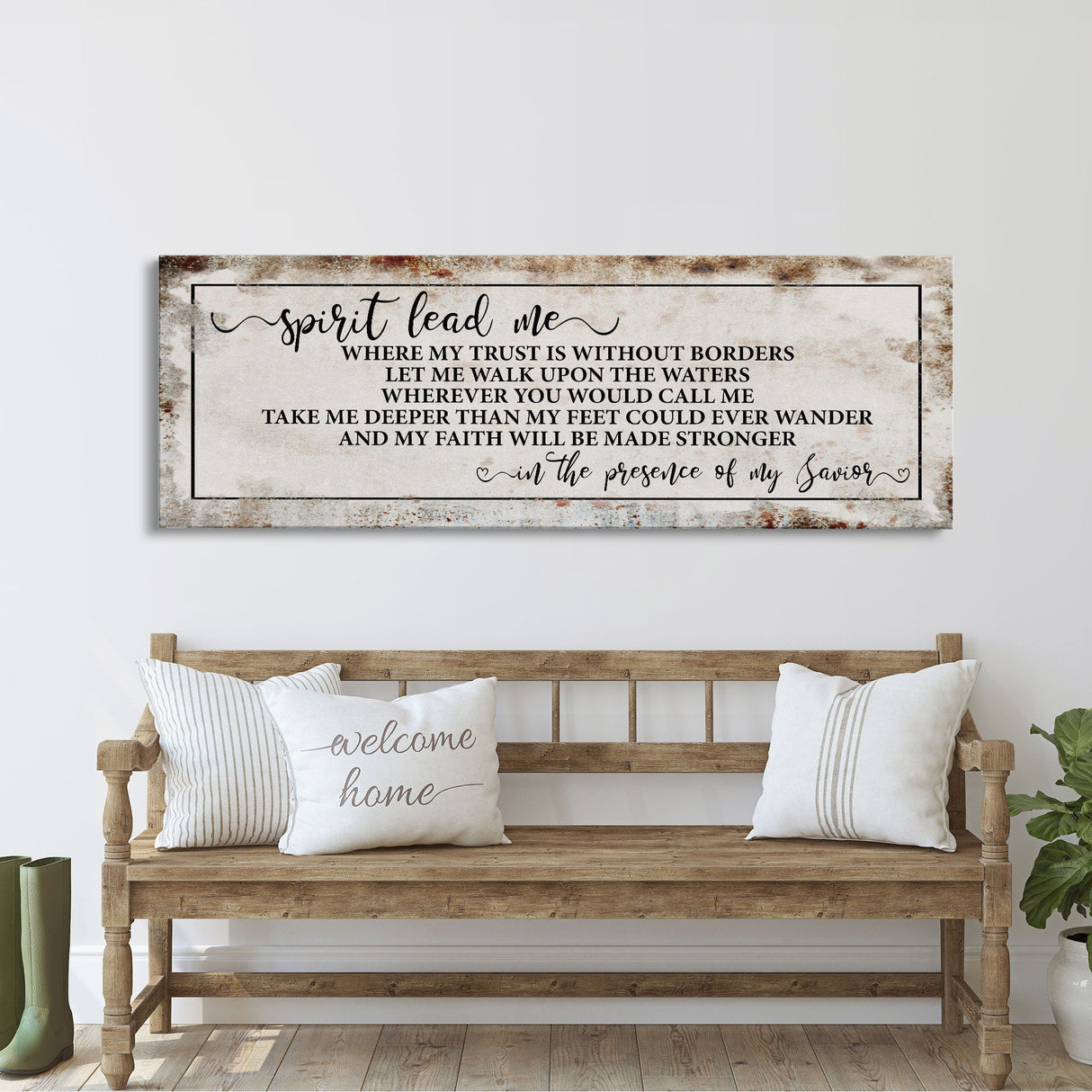 Song wall decor, Hillsong, spirit lead me canvas print, inspirational wall decor, worship song sign, worship song decor, Christian decor