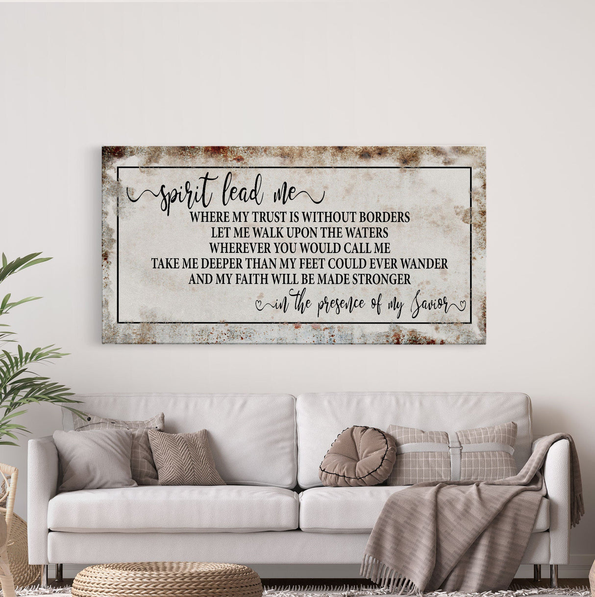 Song wall decor, Hillsong, spirit lead me canvas print, inspirational wall decor, worship song sign, worship song decor, Christian decor