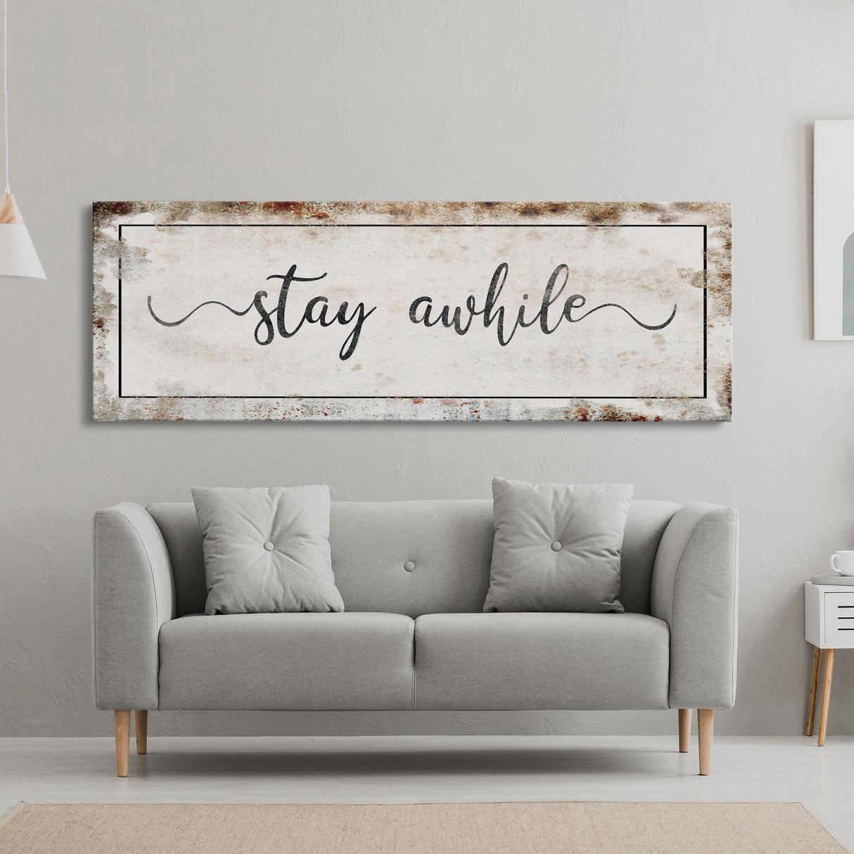 Stay awhile sign, Stay Awhile Canvas Print, Living Room Signs, Living room wall decor, Entryway Wood sign, wooden signs, guest room art