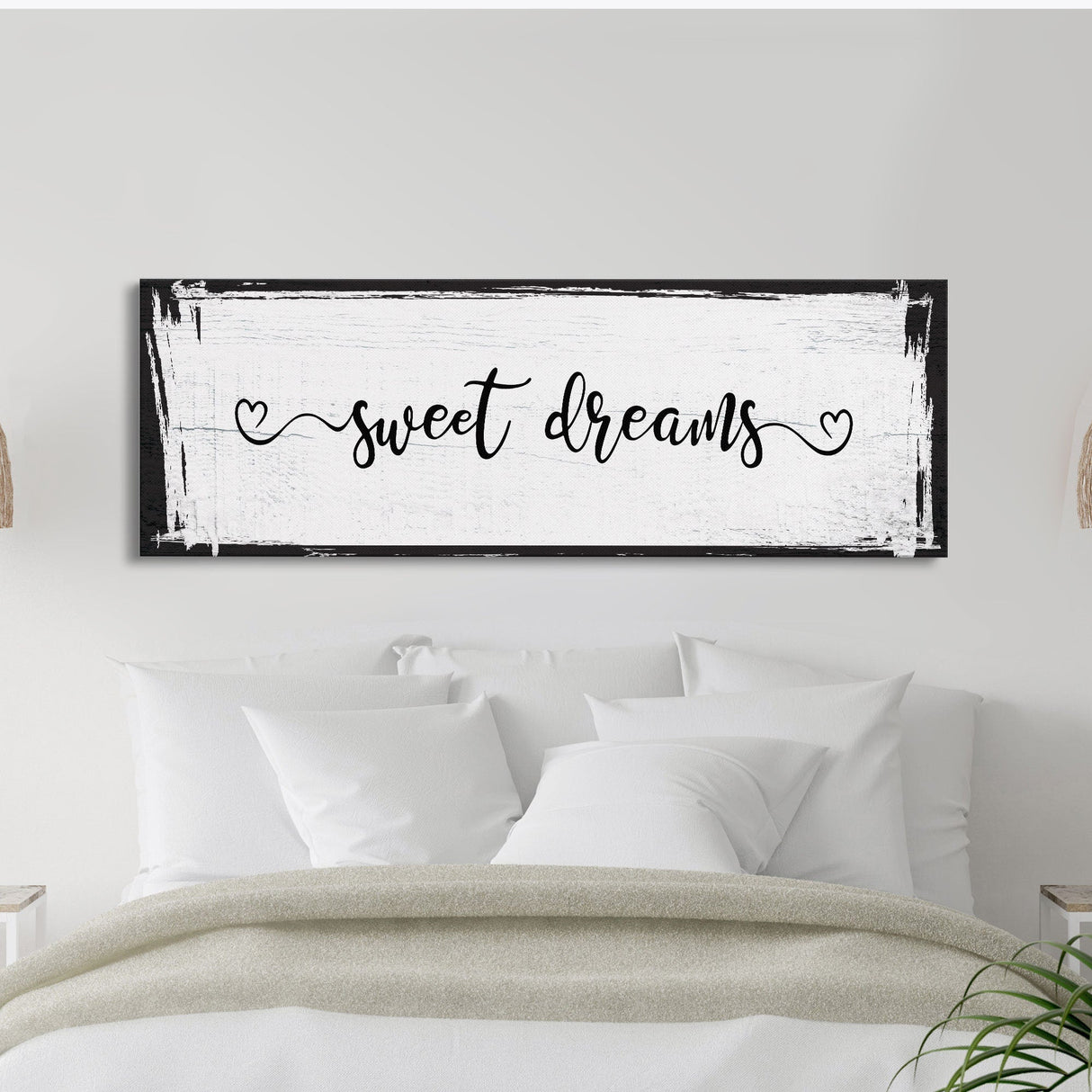 sweet dreams sign, bedroom wall decor, canvas print, master bedroom decor, canvas framed sign, bedroom wall art, master bedroom sign