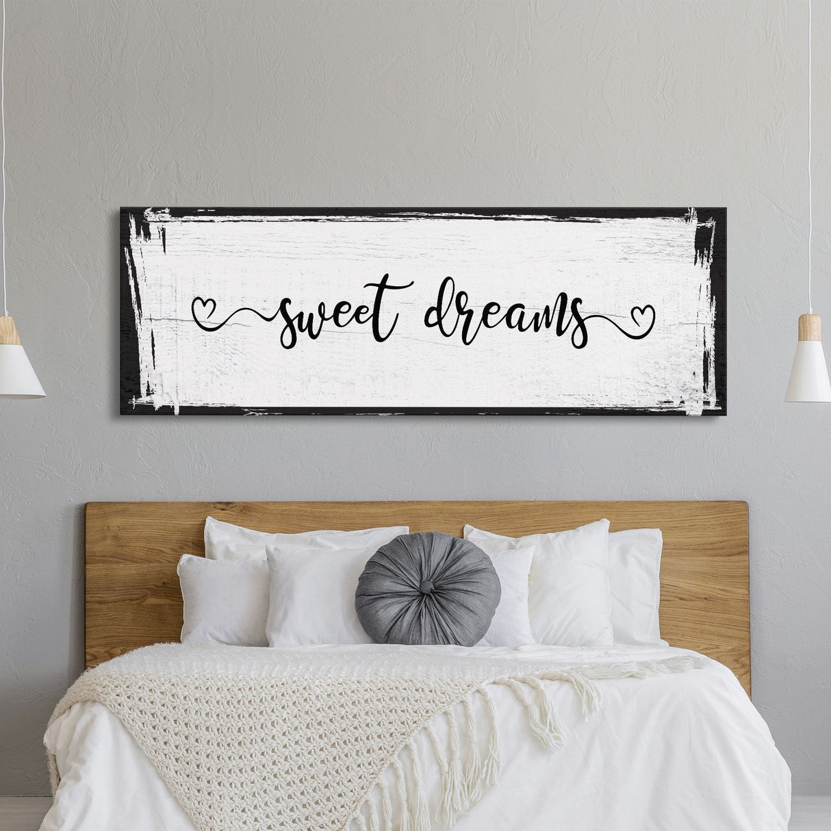 sweet dreams sign, bedroom wall decor, canvas print, master bedroom decor, canvas framed sign, bedroom wall art, master bedroom sign