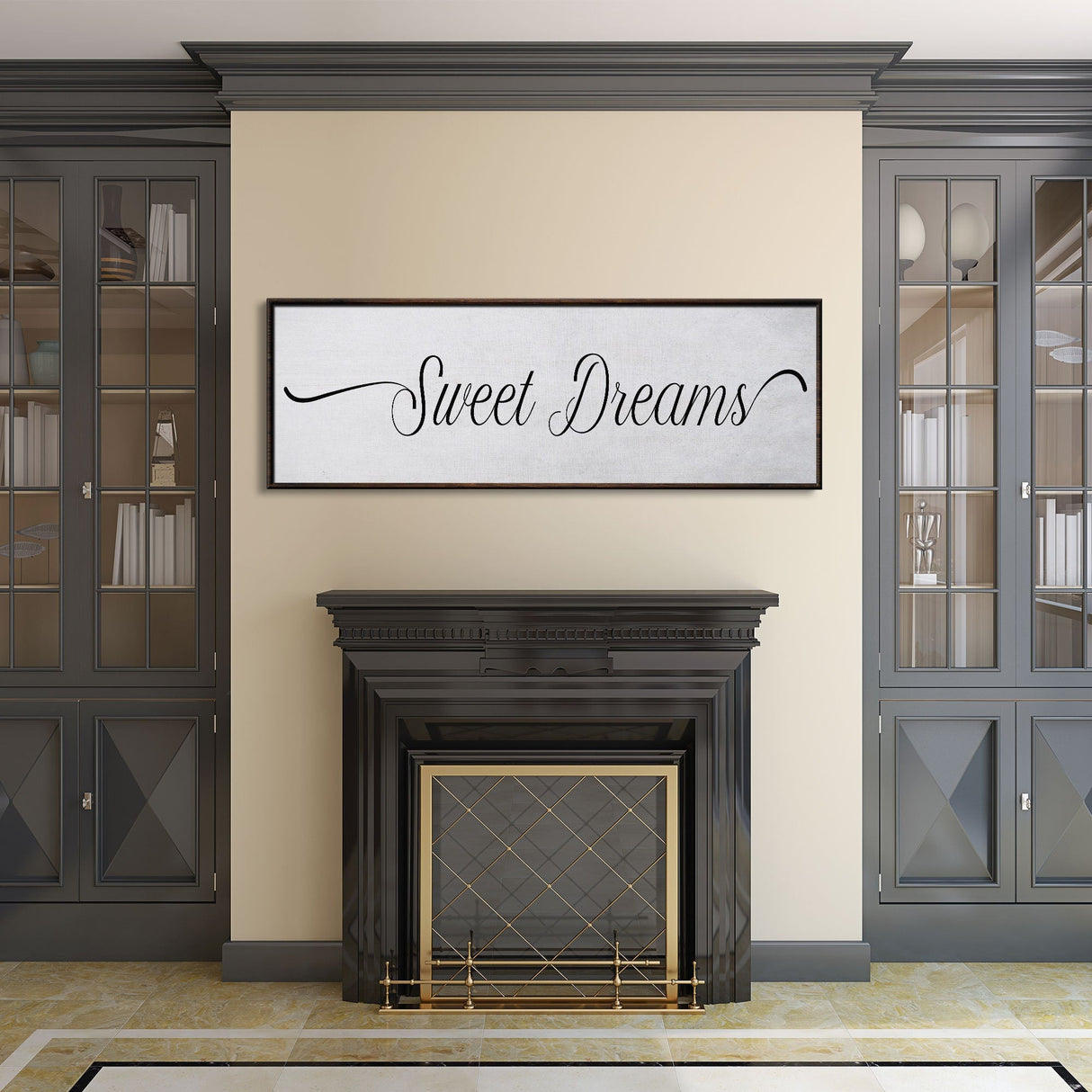 Sweet Dreams Sign, Large Bedroom Wall Decor over the Bed, Farmhouse Decor, Wall Art Decor, Canvas Print, Bedroom Wall Decor