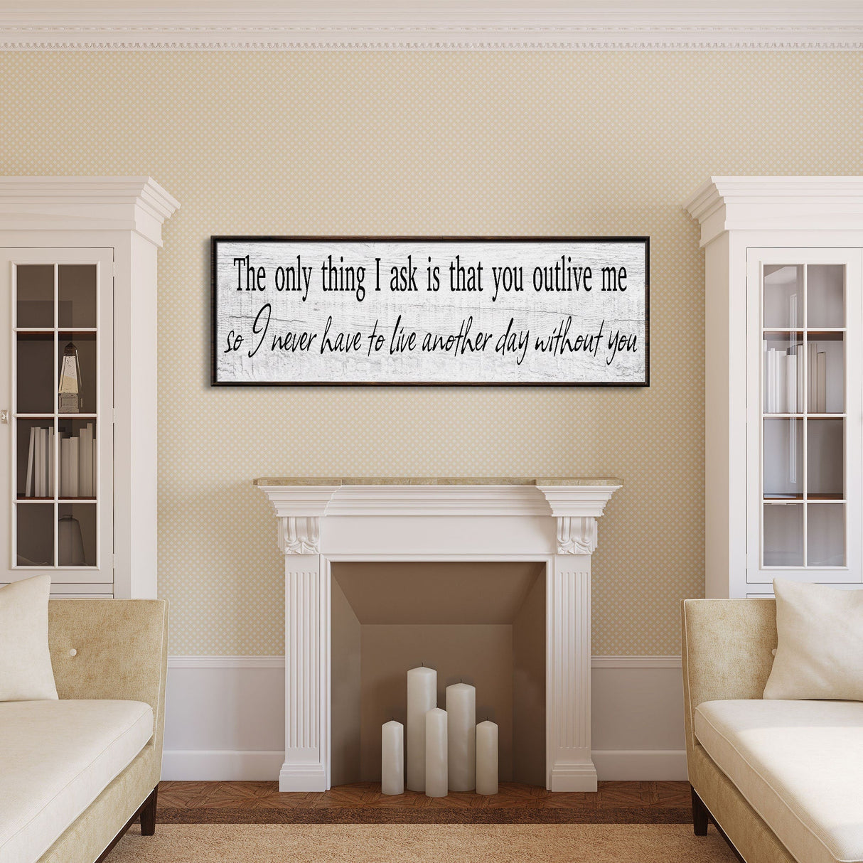 Yellowstone wedding vows, Beth and Rip, canvas and wood sign, above bed decor, wedding vows, above bed quote sign, the only thing I ask
