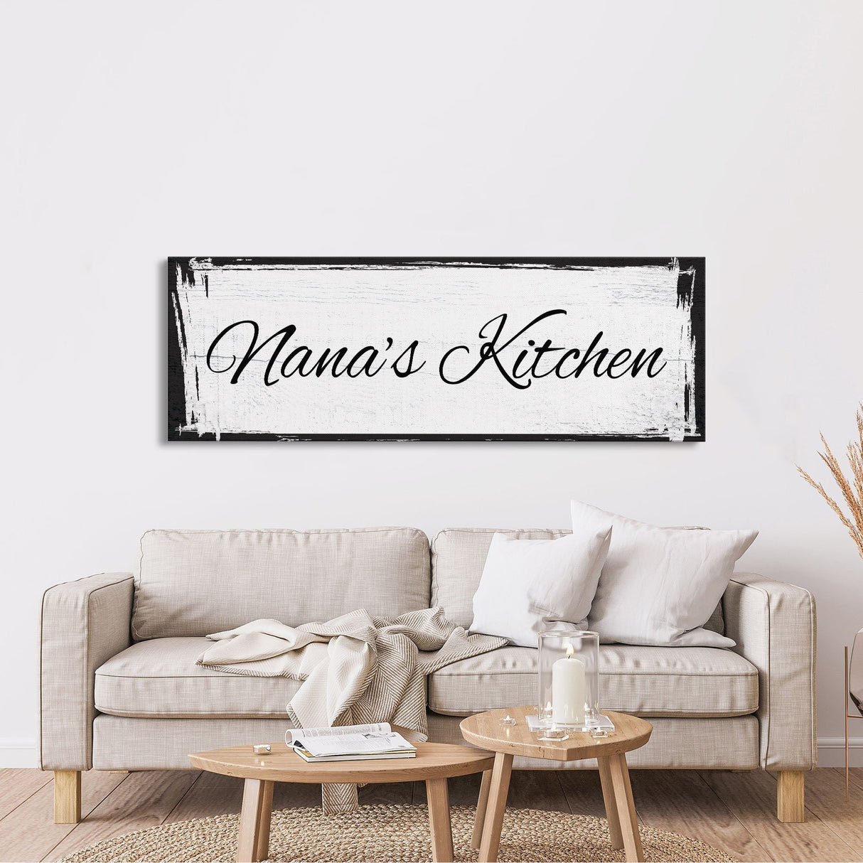 Custom Canvas Sign for Kitchen, Nana's Kitchen Canvas Sign, Personalized Kitchen Signs, Nana Mothers Day Gift, Custom Kitchen Sign Wall Deco