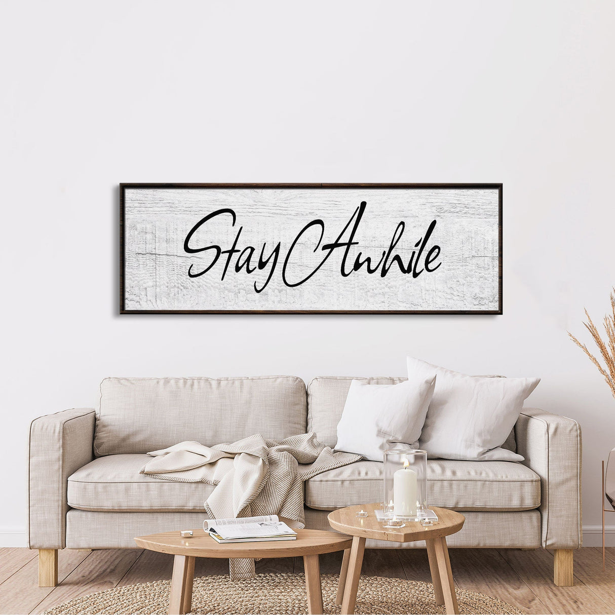 Stay awhile sign, Stay Awhile Canvas Print, Living Room Signs, Living room wall decor, Entryway Wood sign, wooden signs, Mothers Day gifts