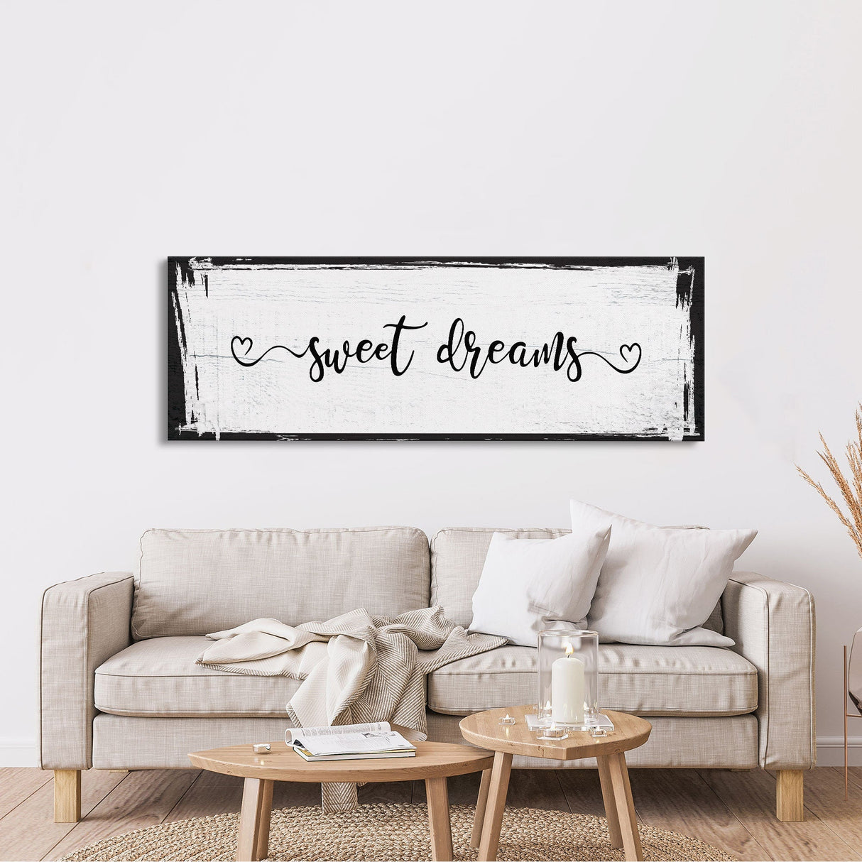 sweet dreams sign, bedroom wall decor, canvas print, master bedroom decor, canvas framed sign, bedroom wall art, master bedroom sign