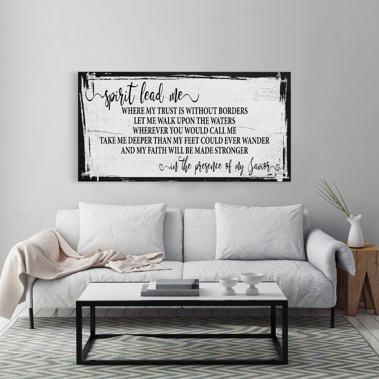 Song wall decor, Hillsong, spirit lead me canvas print, inspirational wall decor, worship song sign, worship song decor, Christian decor