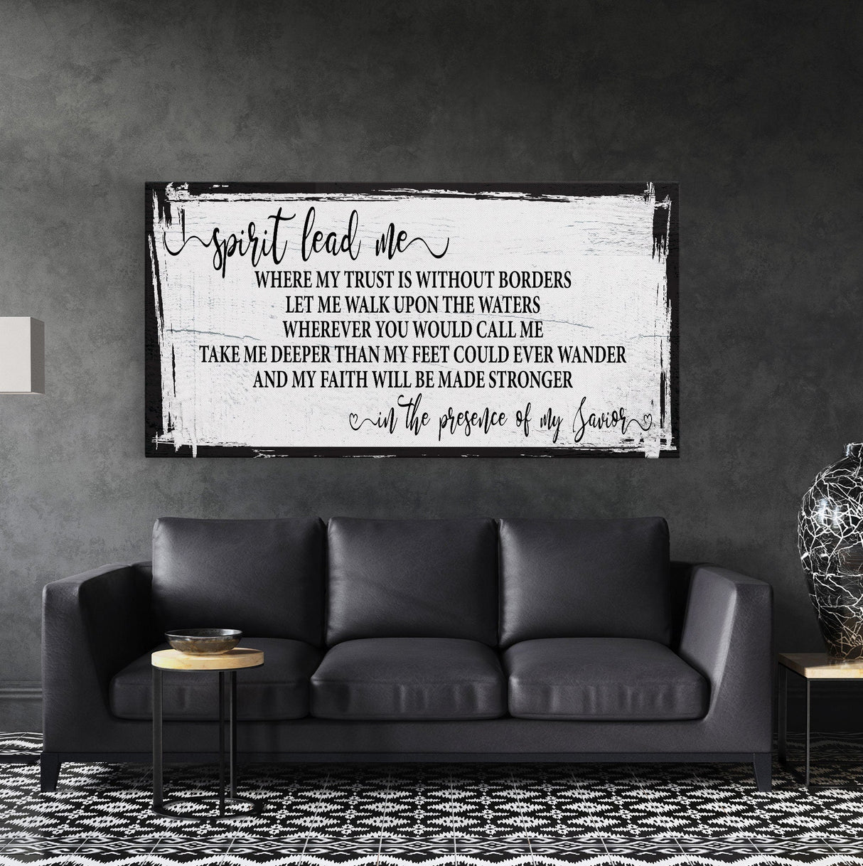 Song wall decor, Hillsong, spirit lead me canvas print, inspirational wall decor, worship song sign, worship song decor, Christian decor