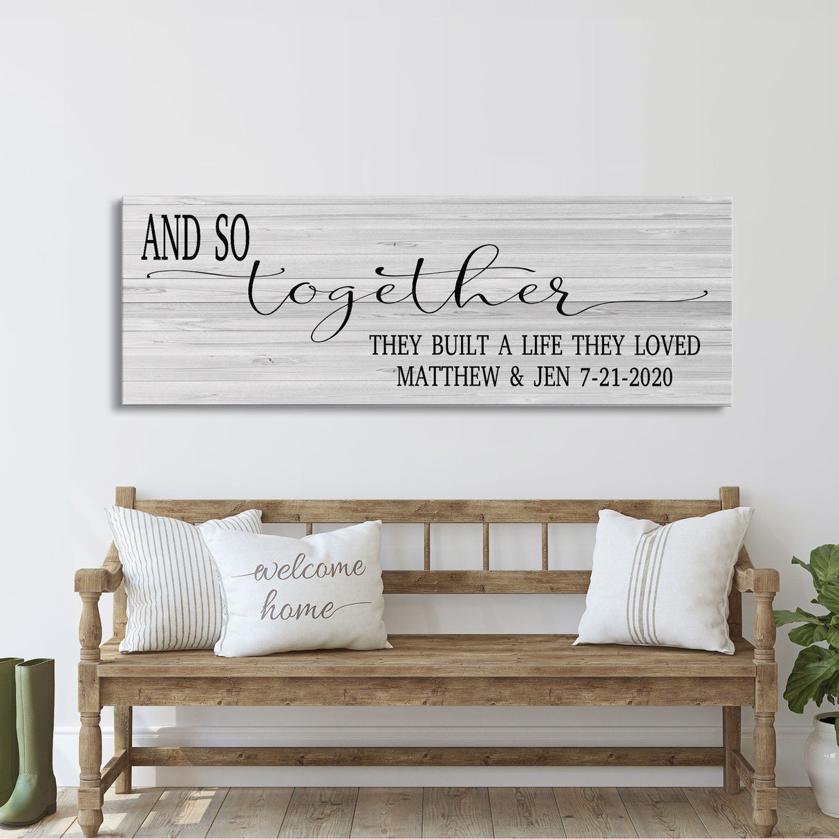 master bedroom sign, and so together they built a life they loved, master bedroom decor - wall decor - bedroom wall art - canvas print