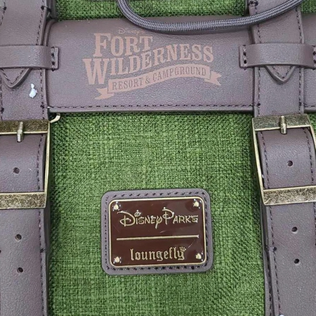 Disney Fort Wilderness Campground Mickey Patches Canvas Loungefly Backpack