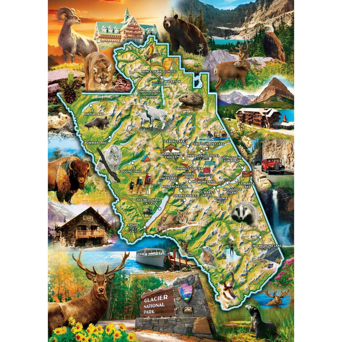 Glacier National Park 1000 Piece Jigsaw Puzzle