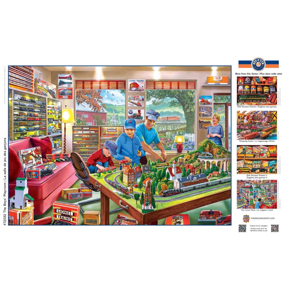 Lionel Trains - The Boy's Playroom 1000 Piece Jigsaw Puzzle