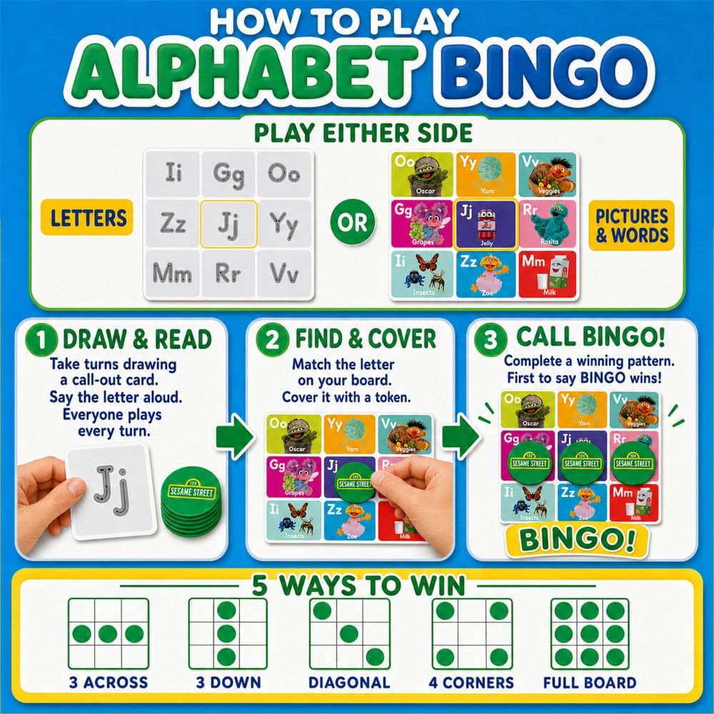 Sesame Street Alphabet Bingo