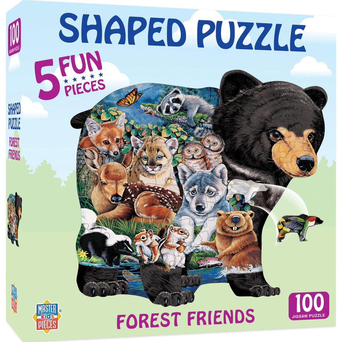 Forest Friends - 100 Piece Shaped Jigsaw Puzzle