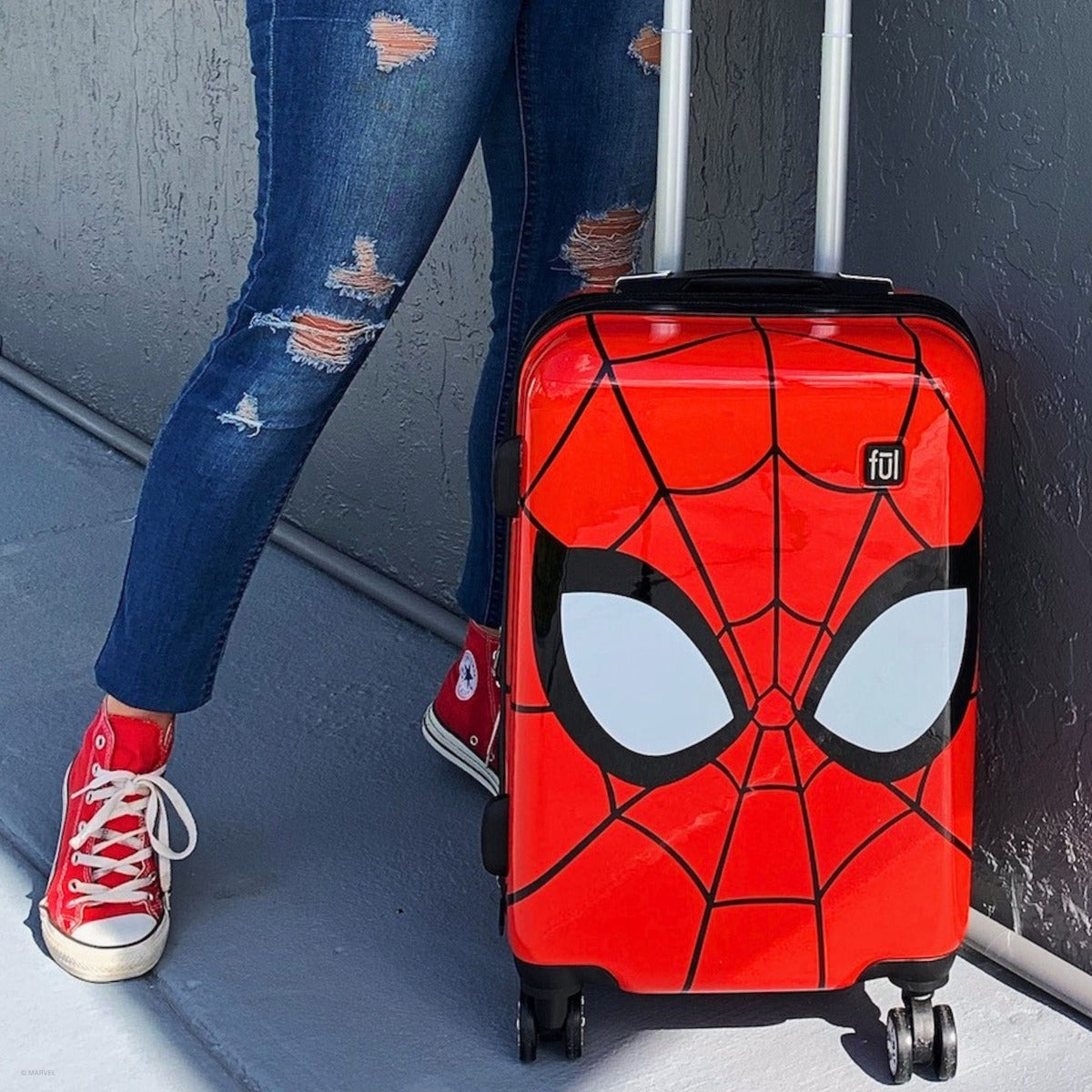 Marvel Spiderman Mask FŪL 21" Equipaje rígido con ruedas