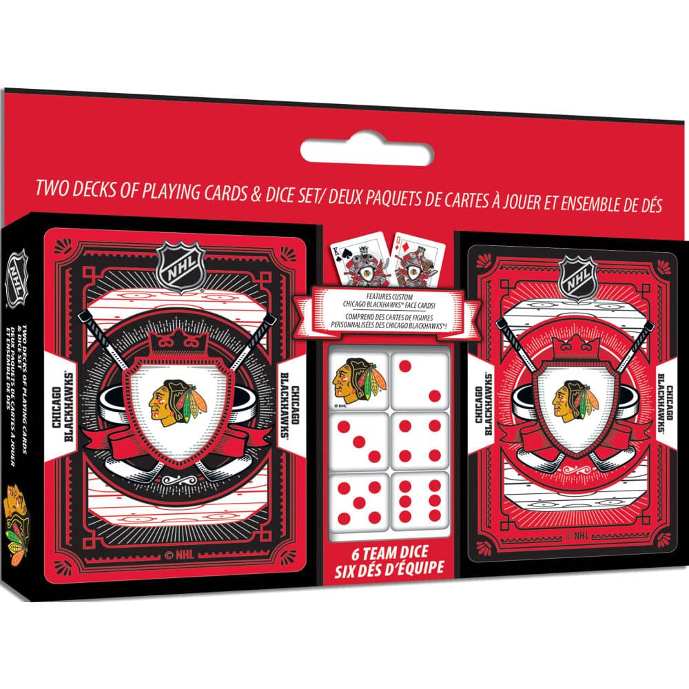 Chicago Blackhawks - 2-Pack Playing Cards & Dice Set