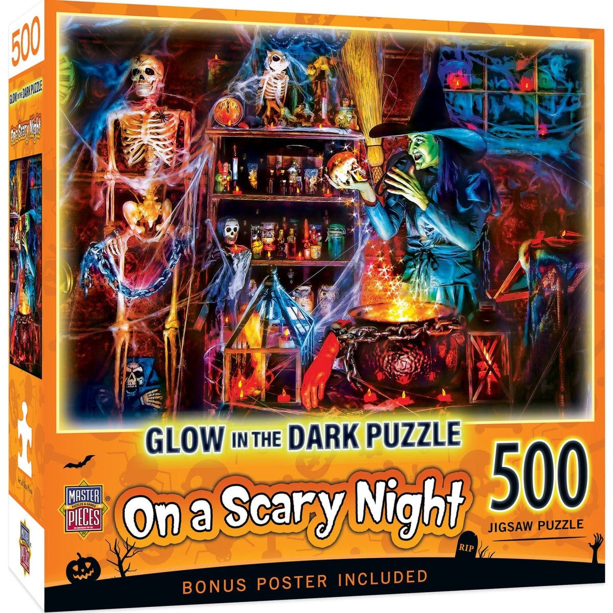 Glow in the Dark - On a Scary Night 500 Piece Jigsaw Puzzle
