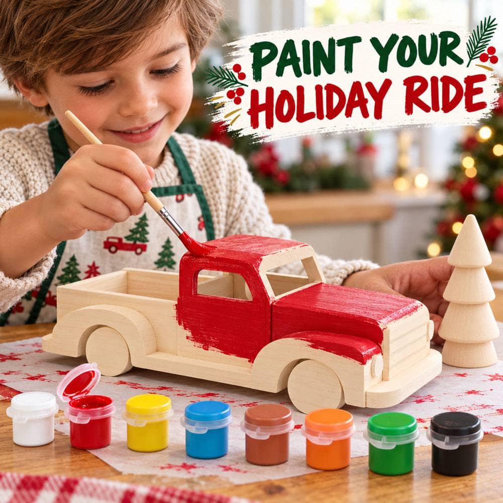 Holiday Truck Wood Paint Kit