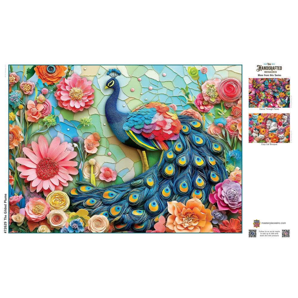 Handcrafted Menagerie - The Gilded Plume 1000 Piece Jigsaw Puzzle