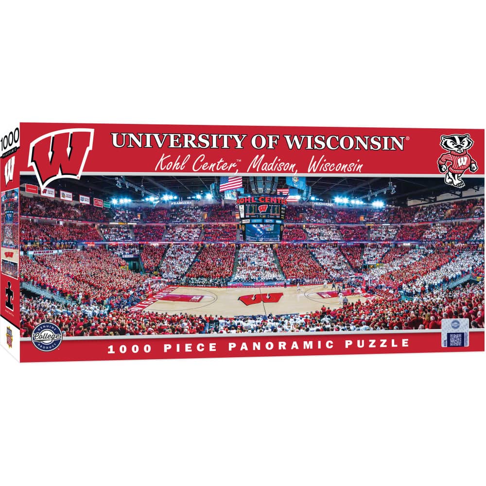 Wisconsin Badgers - 1000 Piece Panoramic Jigsaw Puzzle - Basketball
