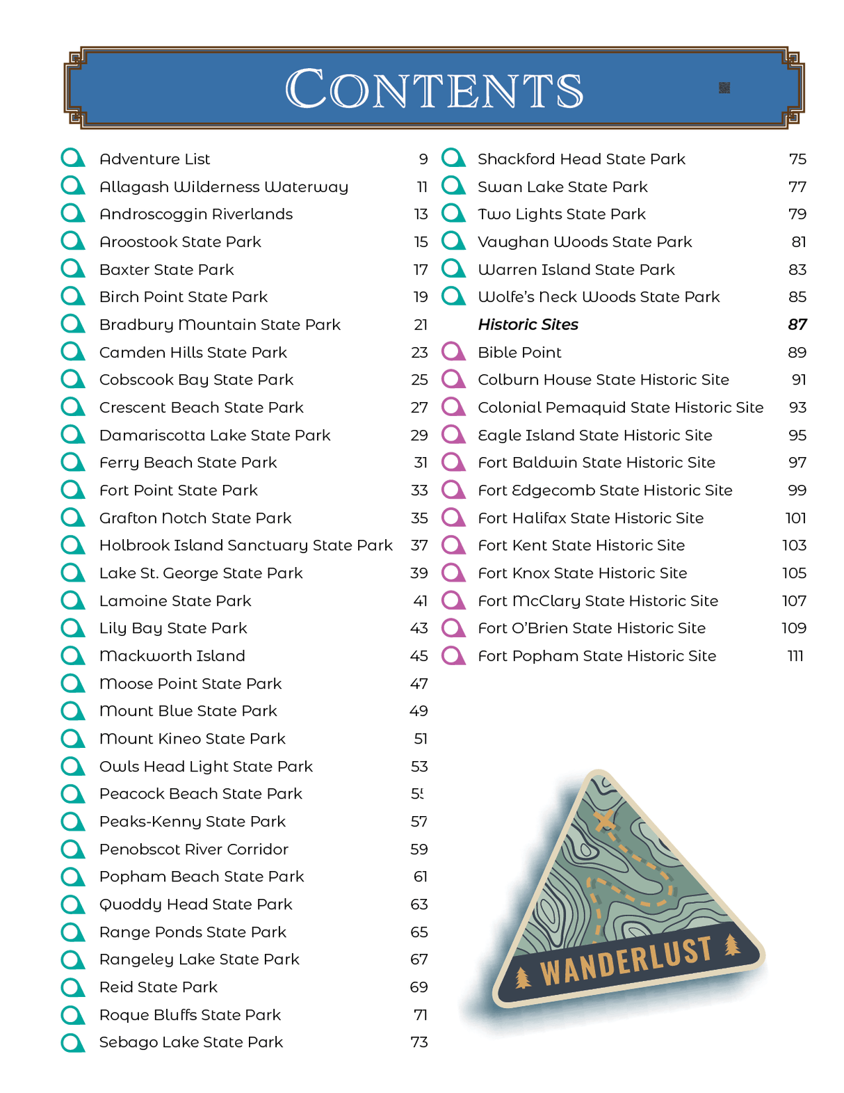 Maine State Parks - Adventure Planning Journal